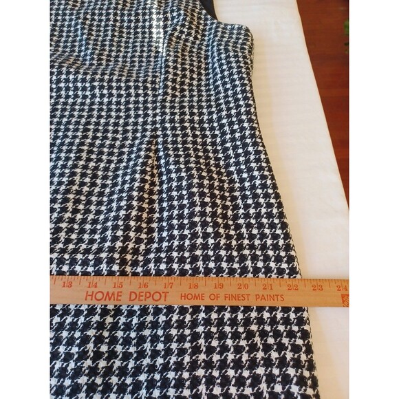 Talbots black/white houndstooth shift dress 16 plus sz sleeveless classic offic - Picture 9 of 10